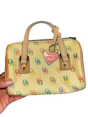 Dooney & Bourke vintage DB Logo Mini Satchel heart charm